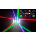 PARTY BEAMS (8 PROYECTORES LED RGB + 4 DE LUZ BLANCA FLASH)
