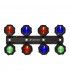 PARTY BEAMS (8 PROYECTORES LED RGB + 4 DE LUZ BLANCA FLASH)