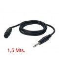 1,5 Mts / 1 JACK MONO MACHO A 1 XLR HEMBRA.