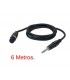 6 Mts CABLE JACK MONO MACHO A XLR HEMBRA.