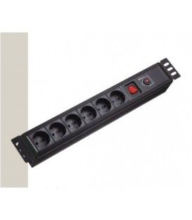 PROTECCIÓN SOBRECARGAS + CHASIS ALUMINIO / TRIPLE 6 SCHUKOS PARA RACK