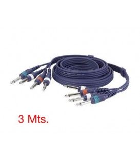3 Mts / 4 JACK MONO MACHO a 4 JACK MONO MACHO