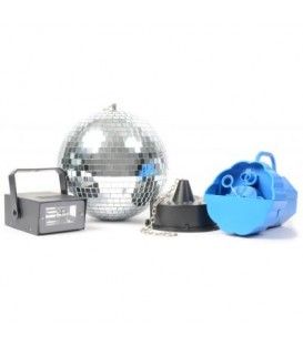 DISCO IV (M.BURBUJAS + FLASH + BOLA ESPEJOS + MOTOR GIRATORIO CON LED)