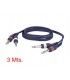 3 Mts / 2 JACK MONO MACHO a 2 JACK MONO MACHO