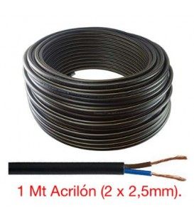 1 MT (2 x 2,5mm) MANGUERA NEGRA (ACRILÓN) 