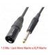1,5 Mts / JACK MONO MACHO (6,3mm)  A XLR MACHO.