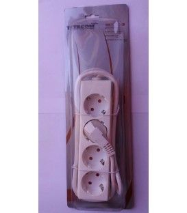 1,5 Mts / MÚLTIPLE DE 1 SCHUKO MACHO A 4 SCHUKOS HEMBRAS 