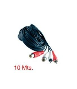 10 Mts / 2 x RCA Hembra a 2 x RCA Macho 