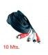 10 Mts / 2 x RCA Hembra a 2 x RCA Macho 
