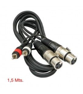 1,5 Mts /  2 RCA MACHO A 2 XLR HEMBRA