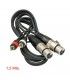 1,5 Mts /  2 RCA MACHO A 2 XLR HEMBRA