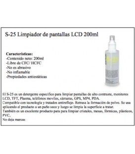 S-25 LIMPIA PANTALLAS LCD (200ml) 