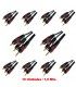 (10U)1,2 Mts / 2 RCA MACHO A 1 MINI-JACK ESTÉREO MACHO (3,5mm)