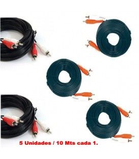 (5U) 10 Mts / 2 RCA Macho a 2 RCA Macho (50 Mts)