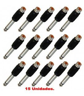 ADAPTADOR: RCA (hembra) a JACK MONO (macho).