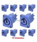 (10U) POWERCOM HEMBRA DE BASE (AZUL / 20A)