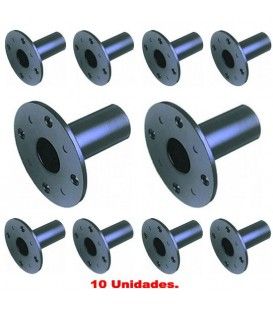 (10U) VASO METÁLICO (ESTANDAR DE 35 MM) (PARA ENCAJAR BAFLES EN TRIPODE)