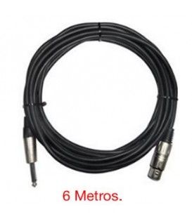 6 Mts /  JACK Mono Macho a XLR Hembra