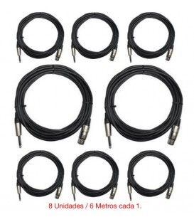 (8U) 6 Mts /  JACK Mono Macho a XLR Hembra