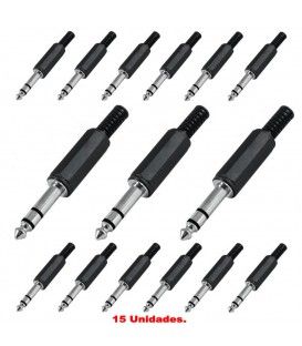 (15U) JACK MACHO ESTEREO (6,3mm) ABS