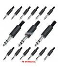 (15U) JACK MACHO ESTEREO (6,3mm) ABS