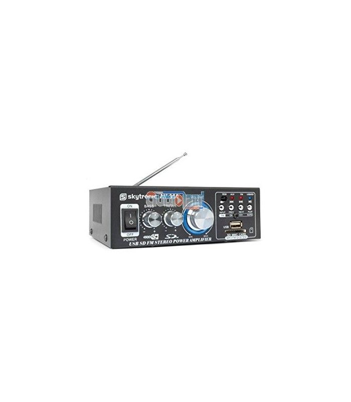 Skytronic AV360 Mini amplificador con FM/SD/USB/MP3