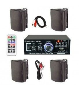 4 x 3 1/2" FM / USB / MANDO A DIST. (100W / 50WRMS)  (JBSYSTEMS + SKYTRONIC) (220 o 12v)