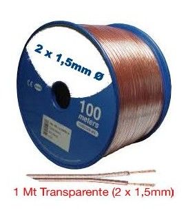 1 MT (2 x 1,5 mm) PARALELO TRANSPARENTE 