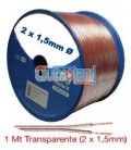 1 MT (2 x 1,5 mm) PARALELO TRANSPARENTE 