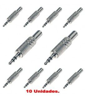 (10U) MINI-JACK ESTEREO (3,5mm / METÁLICO)