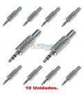 (10U) MINI-JACK ESTEREO (3,5mm / METÁLICO)