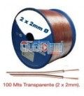 100 MTS (2 x 2 mm) PARALELO TRANSPARENTE 