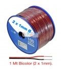 1 MT (2 x 1 mm) CABLE BICOLOR PARA AUDIO