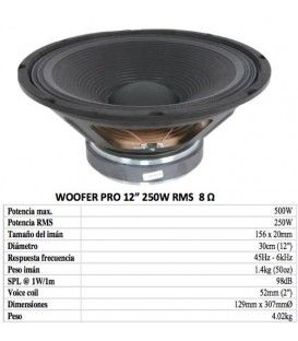  PRO-12" (500W / 250 WRMS)