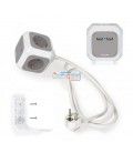 2 USB + 4 ENCHUFES / ALARGADERA 1,4 MTS + SOPORTE PARED