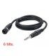 6 Mts / 1 JACK ESTÉREO MACHO (6,3mm) A 1 XLR MACHO.
