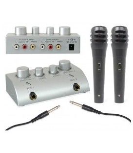 MEZCLADOR KARAOKE + 2 MICROS 