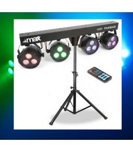 LED PARBAR (M. INALAMBRICO + TRÍPODE)  (4 FOCOS LED RGBW) 