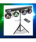 LED PARBAR (M. INALAMBRICO + TRÍPODE)  (4 FOCOS LED RGBW) 