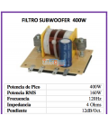 ESP. SUBWOFER (400W / 160 WRMS) (CORTE EN 120 Hz) 4Ω