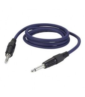 6 Mts / JACK Mono Macho a JACK Mono Macho 6,35mm. (CABLE EN AZUL)