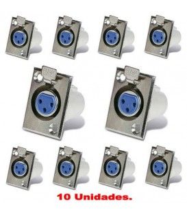 (10U) CANON (XLR) HEMBRA PARA EMPOTRAR