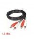 1,5 Mts / 2 RCA MACHO A 2 RCA MACHO