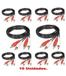 (10U) 1,5 Mts / 2 RCA MACHO A 2 RCA MACHO