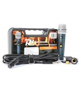 PDM663 (CARDIOIDE DINÁMICO + MALETA + CABLE + PINZA DE MICRO Y ADAPTADOR)