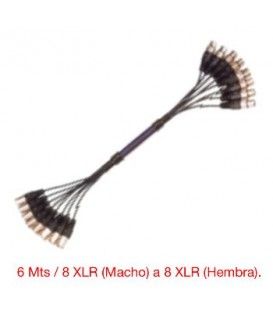 SNAKE 8XLR (6 Mts)(8 Pares MACHO-HEMBRA XLR)
