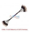 SNAKE 8XLR (6 Mts)(8 Pares MACHO-HEMBRA XLR)