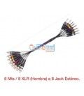 SNAKE 8XLR-JACK (6 Mts) (8 Pares HEMBRA XLR-JACK ESTÉREO MACHO 6,3)