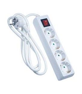1,5 Mts / MÚLTIPLE DE 1 SCHUKO MACHO A 4 SCHUKOS HEMBRAS (INTERRUPTOR ON-OFF)
