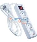 1,5 Mts / MÚLTIPLE DE 1 SCHUKO MACHO A 4 SCHUKOS HEMBRAS (INTERRUPTOR ON-OFF)